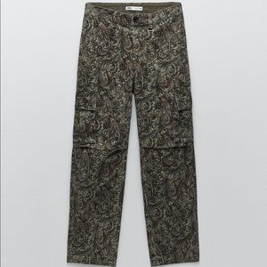 Zara Printed Cargo Pants